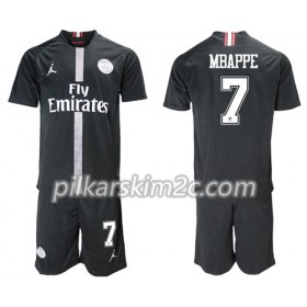 Koszulka Paris Saint-Germain Mbappé 7 Jordan Czarny Dziecięca Trzeciej 2018-2019 - Koszulki Piłkarskie